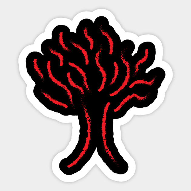 Crimson tree Sticker by SkelBunny